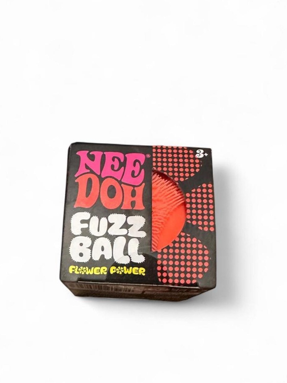 NEW Schylling NeeDoh Fuzz Ball Flower Power- Orange squishy sensory fidget toy